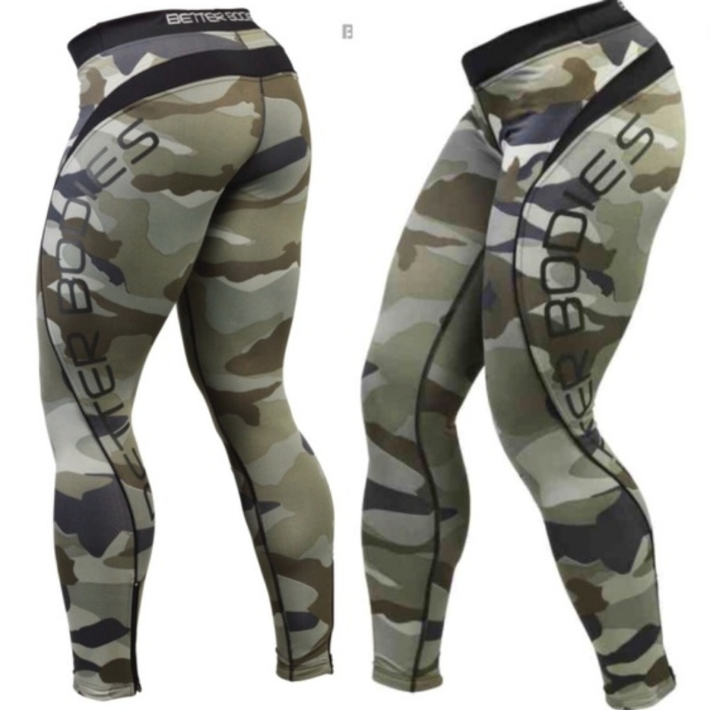 Better Bodies Green Camo Long Tights